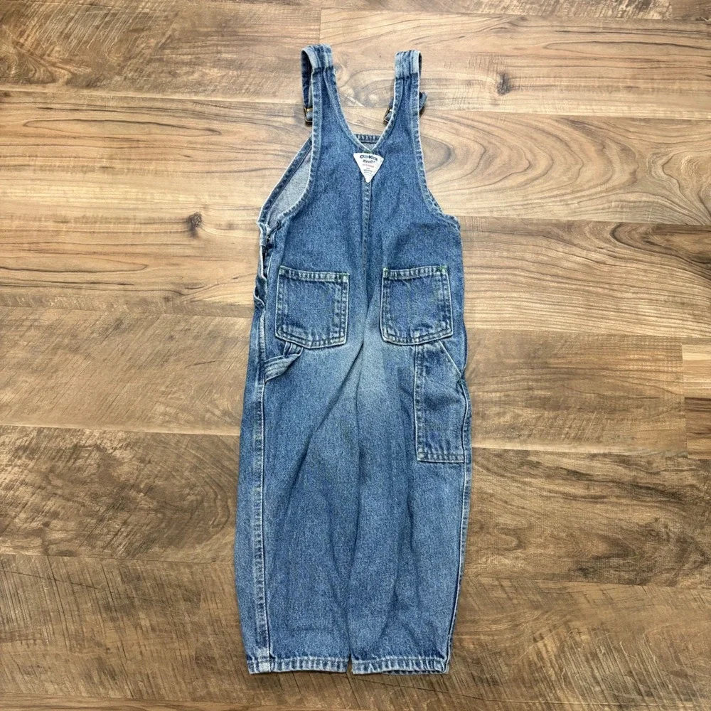 Vintage Y2K OshKosh B'gosh Overalls Kids 3T Blue Denim Vestbak Carpenter Bibs